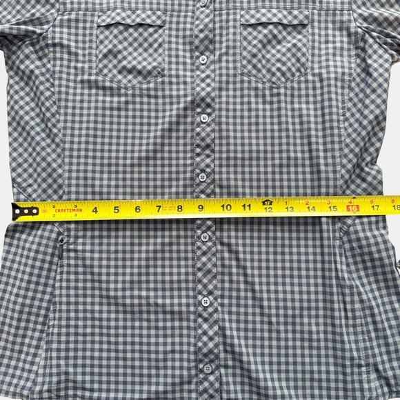 Kuhl Ezra Plaid Button Up Shirt Long Sleeve Outdoor Adventure Women's Sz M Blue - Picture 8 of 16